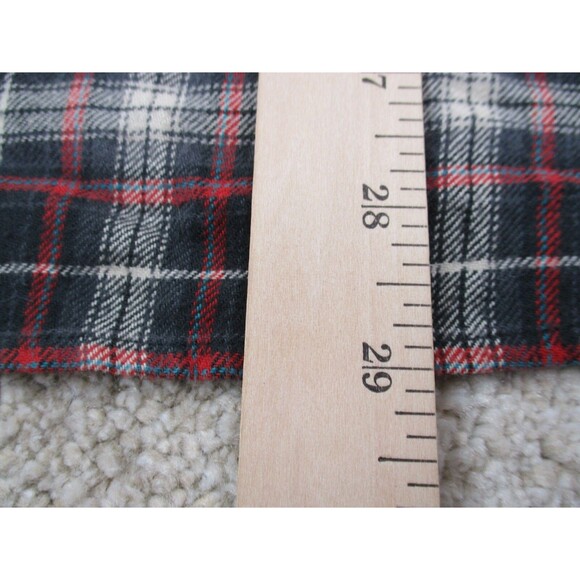 R13 Drop Neck Work Shirt Women Small S Gray Red Flannel Zip Back Button Up Italy - Picture 10 of 12